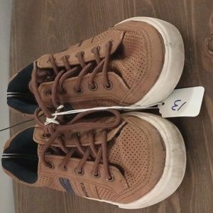 Toddler/boys size 13 NAUTICA cognac brown lace up sneakers shoes